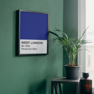 Póster West London Pensioner Blue - Largura do Cheio
