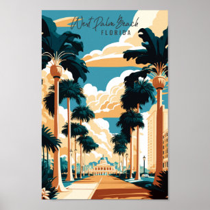 Poster West Palm Beach viagens vintage place