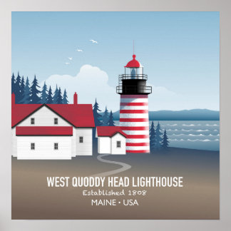 Poster West Quoddy Head Lighthouse