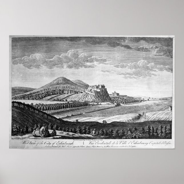 Poster West View of the City of Edimburgo, 1753 (Frente)