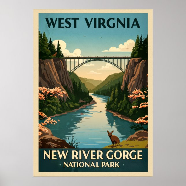 Poster West Virginia New River Gorge V02 (Frente)