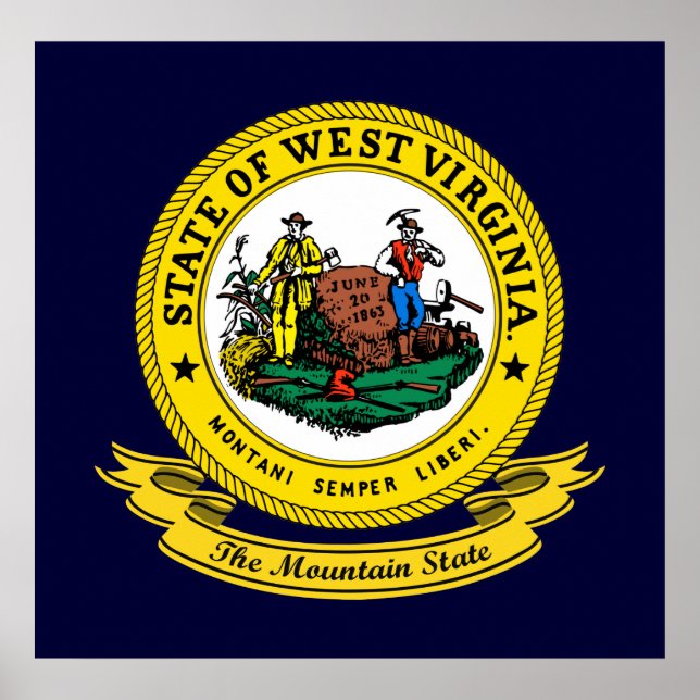Poster West Virginia Seal (Frente)