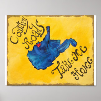 Poster West Virginia Tem Meu Coração