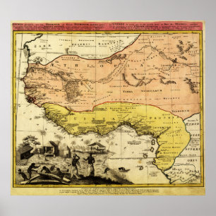 Poster Western AfricaPanoramic MapWestern Africa 3