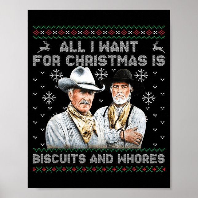 Poster Western Biscuits And S Christmas Quote  (Frente)