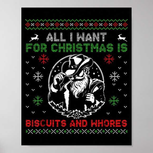 Poster Western Biscuits And S Christmas Quote  (Frente)