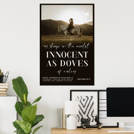 Poster Western Christian Poster, Matthew Bíblia Verse