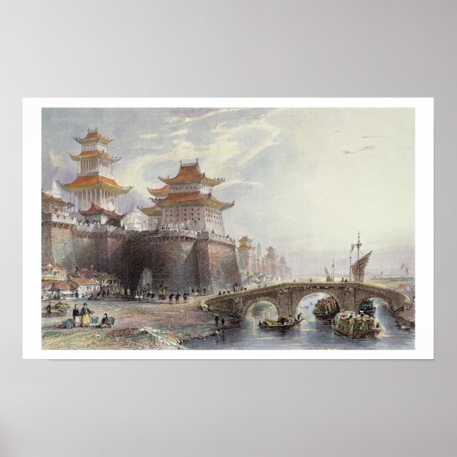 Poster Western Gate of Peking, c.1850 (lito colorido) (Frente)