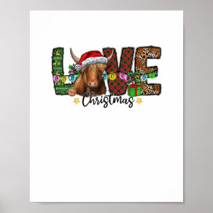 Poster Western Love Scottish Cow Highland Cattl