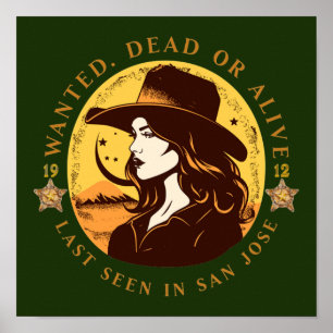 Poster Western Wwing Cowgirl