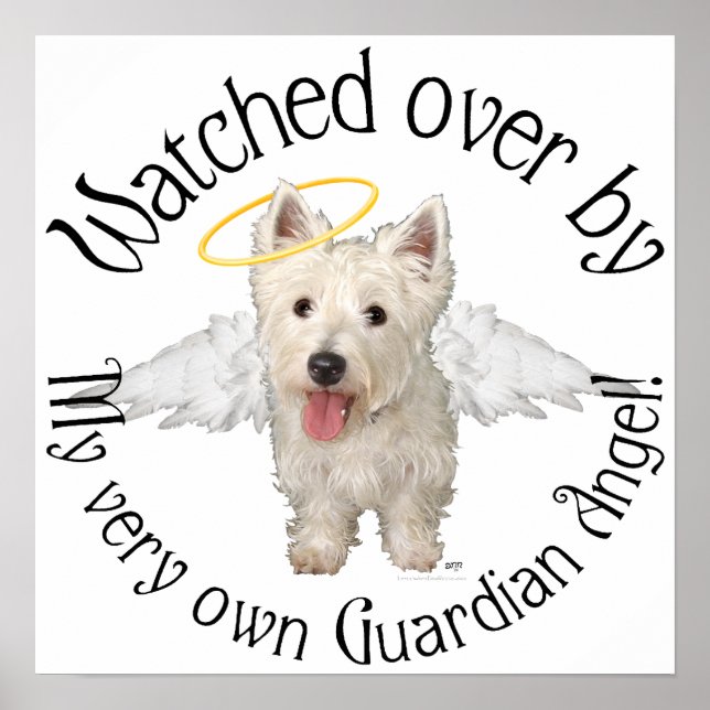 Póster Westie Guardian Angels (Frente)