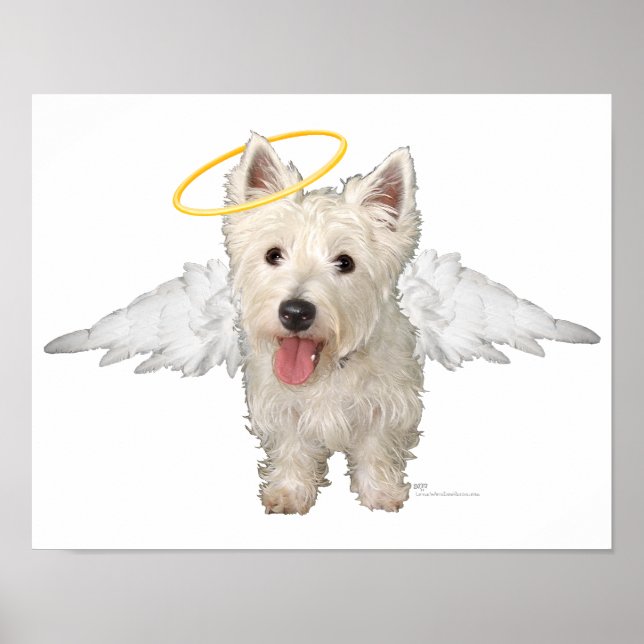 Póster Westie Guardian Angels (Frente)