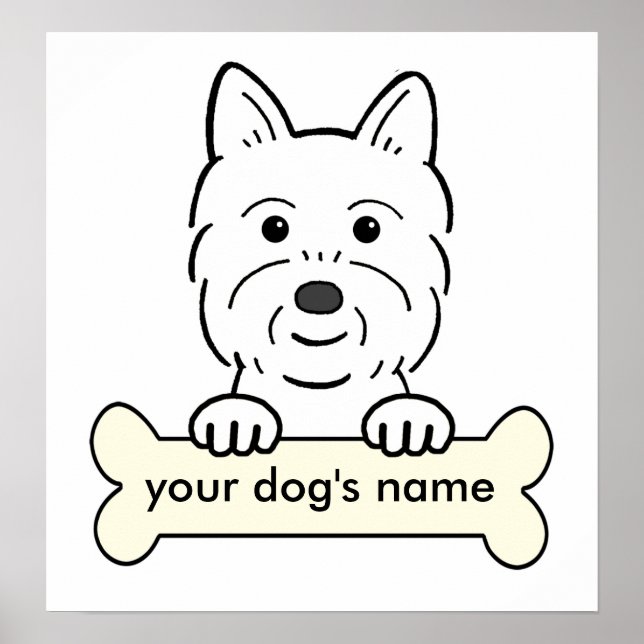 Poster Westie Personalizado (Frente)