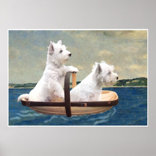 Póster Westies Set Sail