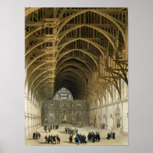 Póster Westminster Hall, gravado pelo bar de J. Bluck