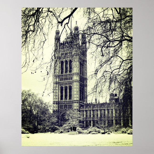 Poster Westminster, Parlamento, Winter London - Britânico (Frente)