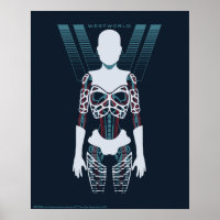 Westworld | Esqueleto Android Sobre Logotipo