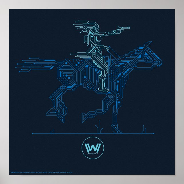 Poster Westworld | Gráfico do Circuito de Cavalo Anel Dol (Frente)