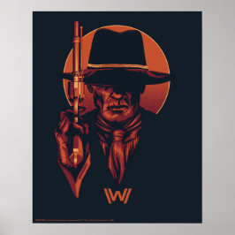 Poster Westworld | Homem de preto com revólver