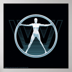 Poster Westworld Logotipo Android Vitruviano