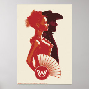 Poster Westworld   Maeve & retrato do estêncil de Hector