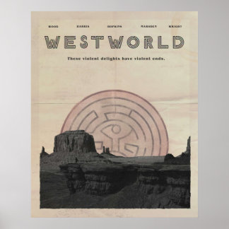 Poster Westworld Vintage