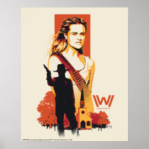 Poster Westworld   Wyatt & homem no preto na igreja