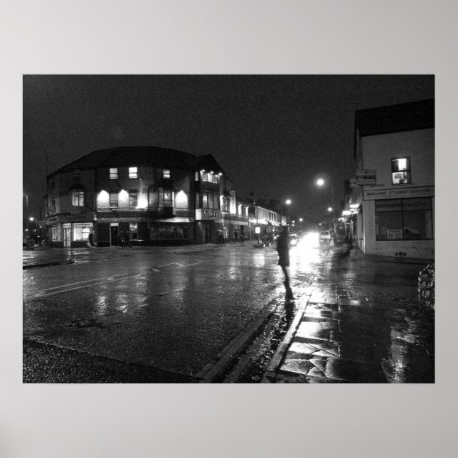 Póster Wet Evening, Salisbury Road Cardiff (1) (Frente)