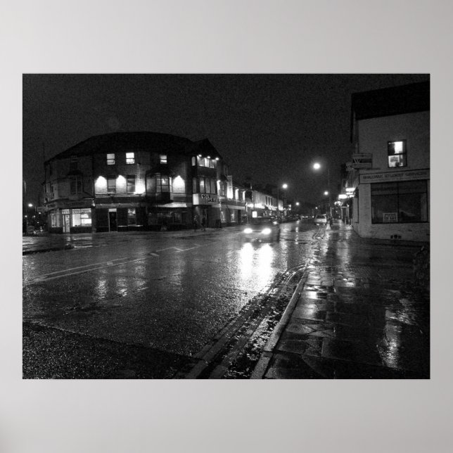 Póster Wet Evening, Salisbury Road Cardiff (2) (Frente)