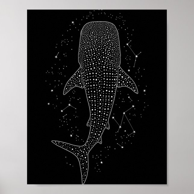 Poster Whale Shark Constellation Marine Life For Animal L (Frente)