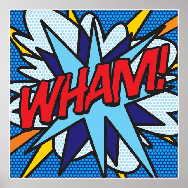 Póster WHAM Pop de Arte do Comic Book (Frente)