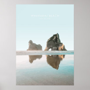 Poster Wharariki Beach, Nova Zelândia Viagem Trabalho de