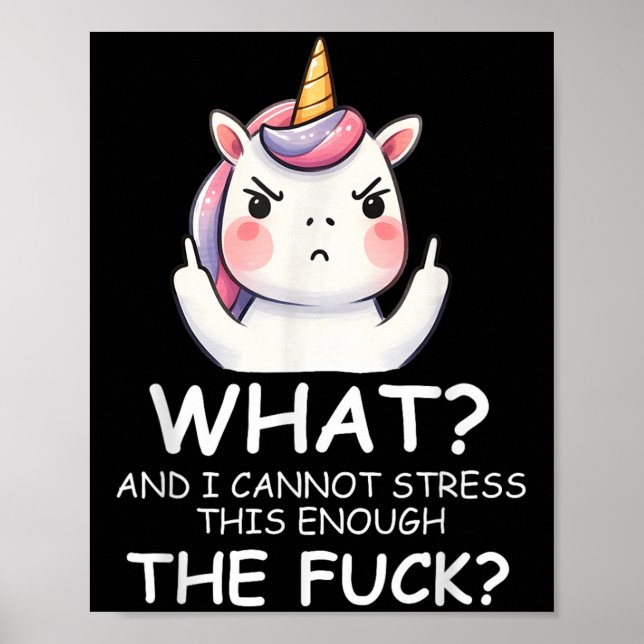 Poster What &amp; I Cannot Stress This Enough The Fck Sig (Frente)