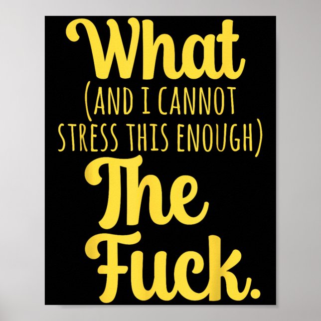 Poster What And I Cannot Stress This Enough The F Funny S (Frente)