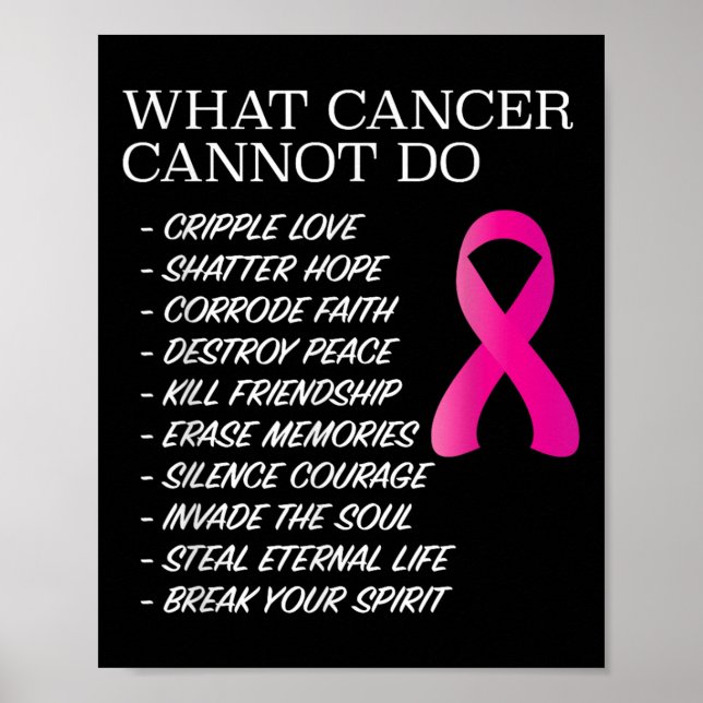Poster What Cancer Cannot Do - _ Awareness - Insration  (Frente)
