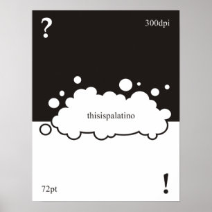 Póster What font? 72 point Palatino