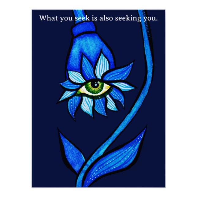 Póster What You Seek Gothic Eye Flower Dark Academia (Frente)