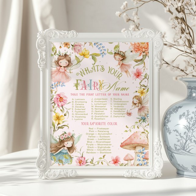 Poster Whats your fairy name Fairy Bright Birthday (Criador carregado)