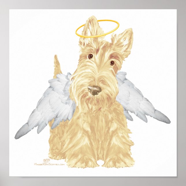 Póster Wheaten Scottie Angel (Frente)