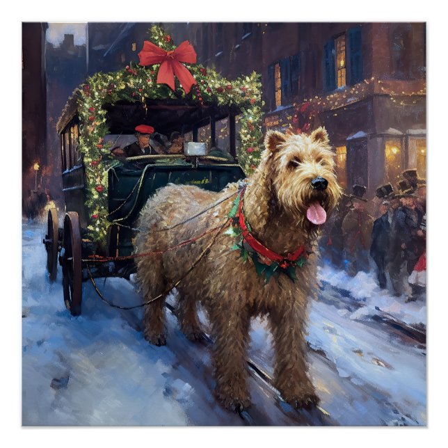 Póster Wheaten Terrier Christmas Fesason (Frente)
