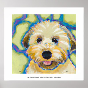 Poster Wheatens vai além da arte colorida do cão do