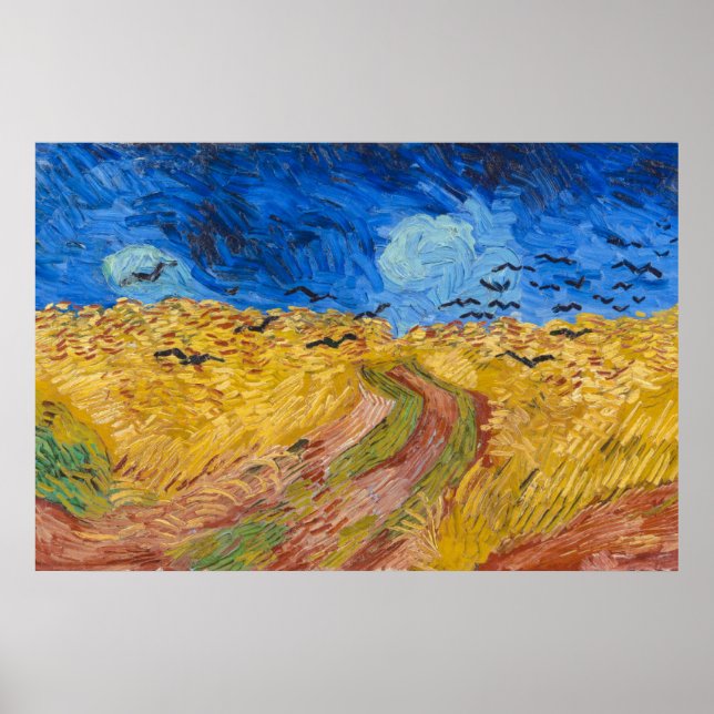Poster Wheatfield and Crows por Vincent van Gogh (Frente)