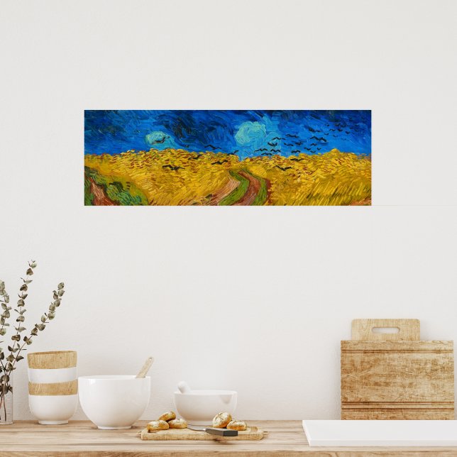 Poster Wheatfield and Crows por Vincent van Gogh (Cozinha)