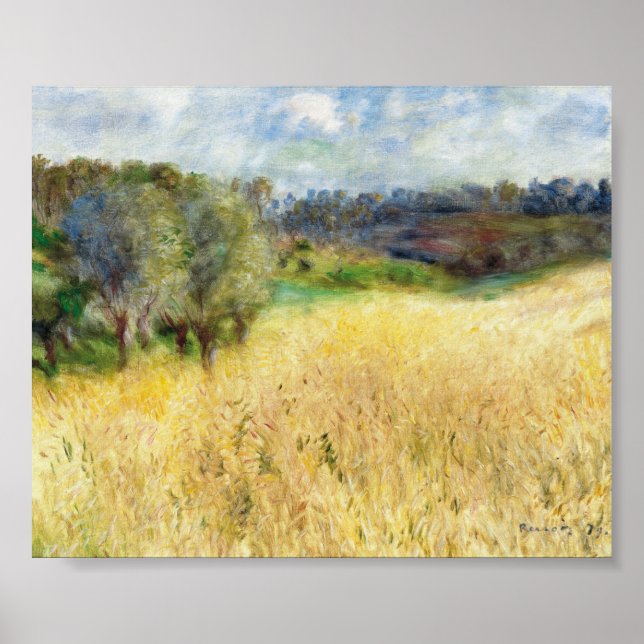 Poster Wheatfield - Pierre-Auguste Renoir (Frente)