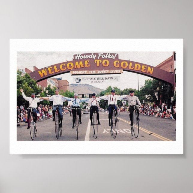 Póster Wheelmen em Ouro, Colorado (Frente)