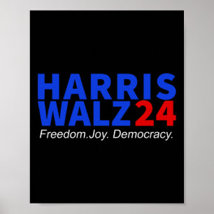 Poster Wheimer24 Liberdade Joy Democracy Kamala Harris Wa