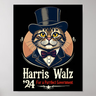 Poster Wheimer 2024 Lincoln Cat Eleição Kamala Harris Wa