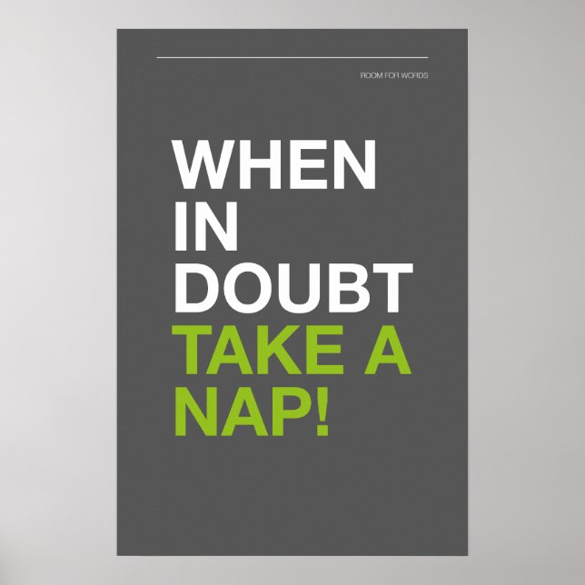 Poster WHEN IN DOUBT, TAKE A NAP – Cozy Wall Art (Frente)