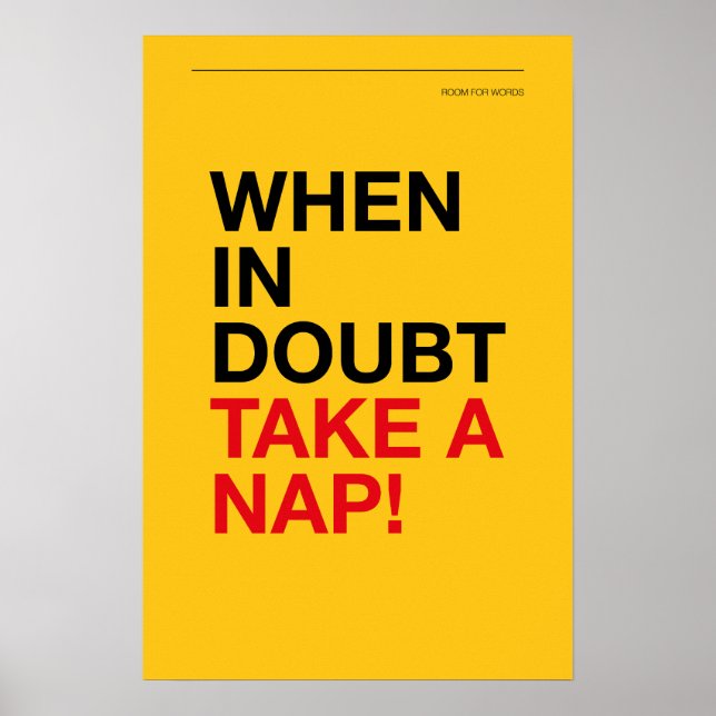 Poster WHEN IN DOUBT, TAKE A NAP – Cozy Wall Art (Frente)