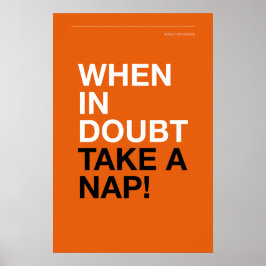 Poster WHEN IN DOUBT, TAKE A NAP – Cozy Wall Art